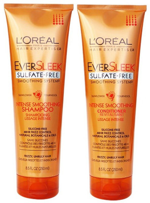 

L'Oreal Ever Sleek SulfateFree Intense Smoothing Shampoo+Coditioner(250 ml)