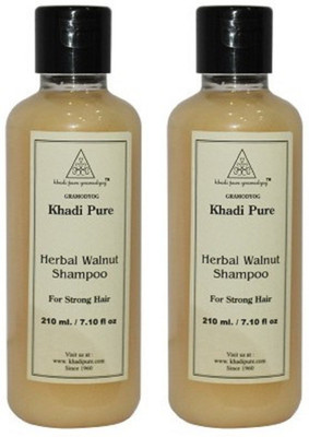 KHADI PURE GRAMODYOG WALNUT SHAMPOO-PACK OF 2(420 ml)
