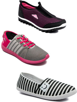 

Asian Women Casual & Running Shoes Combo Pack of 3 Casuals For Women(Multicolor