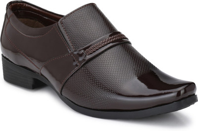 

Fashion Tree Formal Shoe For Men Without Lace (Black Colour) Slip On For Men(Brown