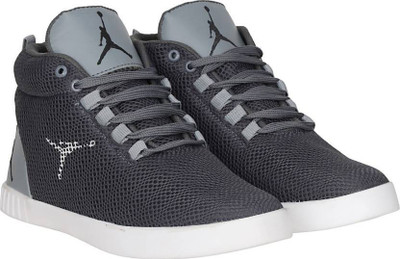 

Johnnie Boy Casual mesh high top sneakers Sneakers For Men(Grey