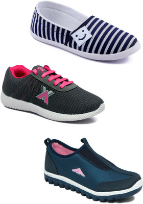 

Asian Women Casual & Running Shoes Combo Pack of 3 Slip On Sneakers For Women(Multicolor