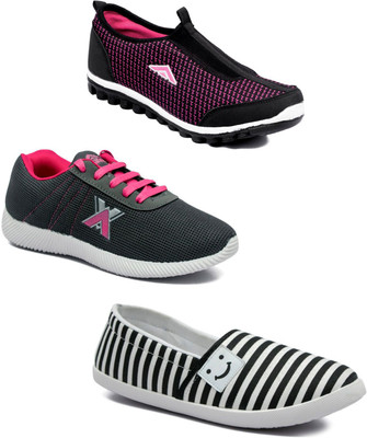 

Asian Women Casual & Running Shoes Combo Pack of 3 Casuals For Women(Multicolor