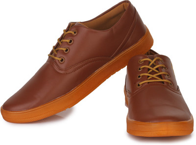 

D-SNEAKERZ Men's And Boys Synthetic Leather Casual Partywear Sneakers Shoes Tan Colour Sneakers For Men(Tan