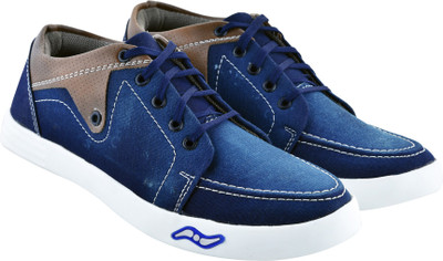 

WalkJump men denim shoes, jeans casual shoes, Sneakers For Men(Multicolor, Blue