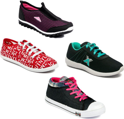 

Asian Women Casual & Running Shoes Combo Pack of 4 Canvas Shoes For Women(Multicolor