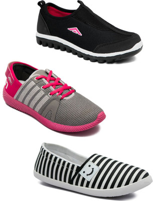 

Asian Women Casual & Running Shoes Combo Pack of 3 Casuals For Women(Multicolor