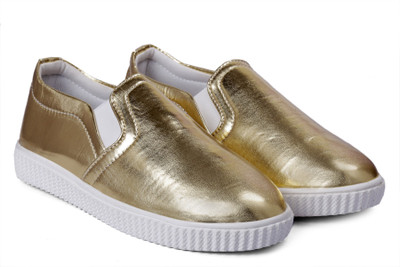 

Paduki 7022 Metallics Slip On Sneakers For Women(Gold