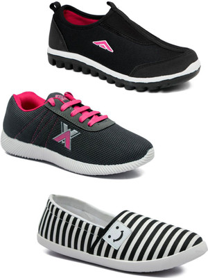 

Asian Women Casual & Running Shoes Combo Pack of 3 Walking Shoes For Women(Multicolor