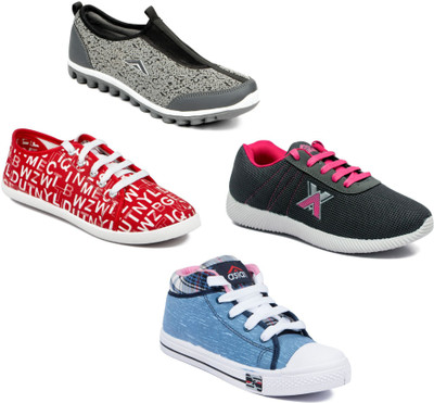 

Asian Women Casual & Running Shoes Combo Pack of 4 Casuals For Women(Multicolor