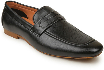 ShuBar ShuBar Men's Black Synthetic Leather Smart Slip On Formal Shoes Slip On For Men(Black)