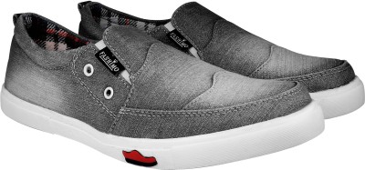 

Fashimo Denim Casual Slip On Sneakers For Men(Black