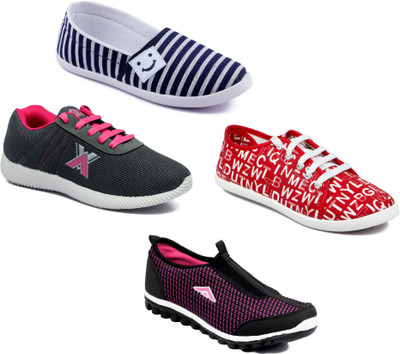 

Asian Women Casual & Running Shoes Combo Pack of 4 Casuals For Women(Multicolor