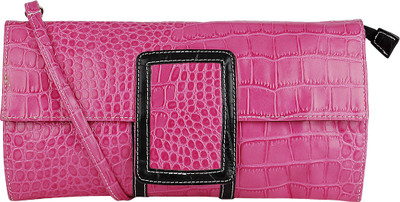 

Liza Women Casual Pink, Black PU Sling Bag, Black;pink