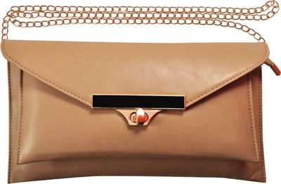 

TITLEE Women Evening/Party Beige Polyester Sling Bag