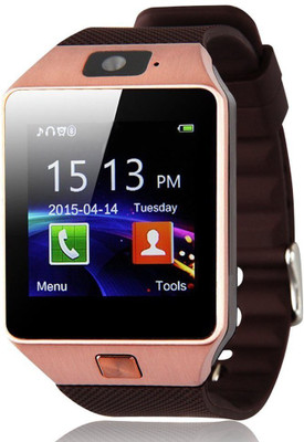 

ewell Bluetooth Smart Watch Phone Samsung galaxy note 5 Compatible With Camera and Sim Card Support Gold Smartwatch golden Smartwatch(Brown Strap Free Size)