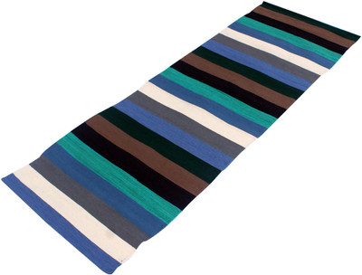 

Ryan Anti-Skid Rubber Coated Cotton Handwoven Yoga / Exercise Mat Blue 3 mm Yoga Mat