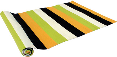 

Ryan Anti-Skid Rubber Coated Cotton Handwoven Yoga / Exercise Mat Green, Yellow 3 mm Yoga Mat