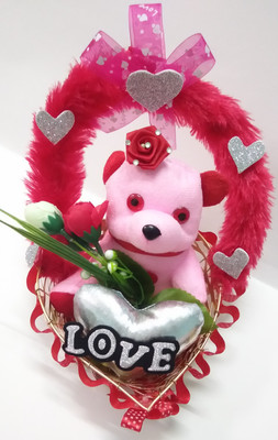 

Aparshi Valentine gift stuffed soft teddybear showpiece BKT14_1 - 30 cm(Red)
