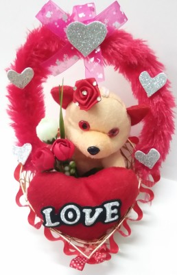 

Aparshi Love heart teddybear soft toy gift for valentine BKT18_1 - 30 cm(Red)