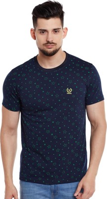 VIMAL JONNEY Printed Men Round Neck Dark Blue T-Shirt