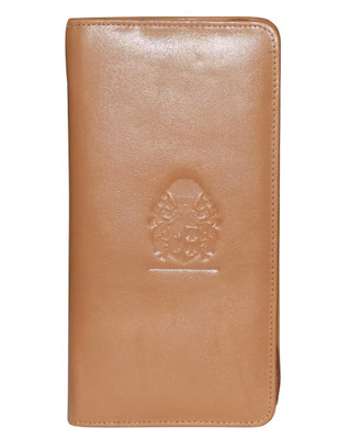 

Style 98 Women Casual Beige Genuine Leather Wrist Wallet(8 Card Slots), Tan