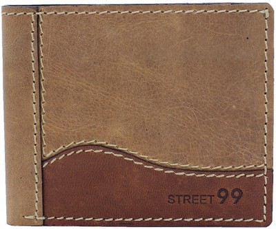 

Street 99 Men Multicolor Genuine Leather Wallet(8 Card Slots), Nude tan