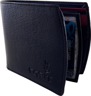 

Orbit Men Black Genuine Leather, Fabric Wallet(5 Card Slots)
