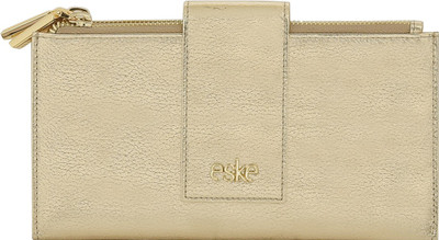 

Eske Women Gold Genuine Leather Wallet(6 Card Slots)