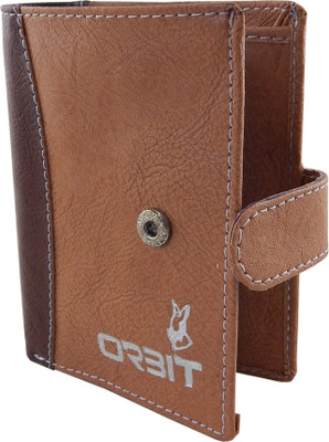

Orbit Men Khaki, Brown Genuine Leather, Fabric Card Holder(12 Card Slots), Brown;khaki