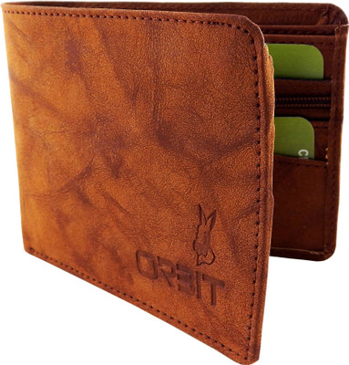 

Orbit Men Tan Genuine Leather, Fabric Wallet(3 Card Slots)