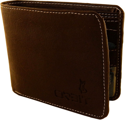 

Orbit Men Brown Genuine Leather, Fabric Wallet(3 Card Slots)
