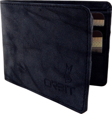 

Orbit Men Black Genuine Leather, Fabric Wallet(3 Card Slots)