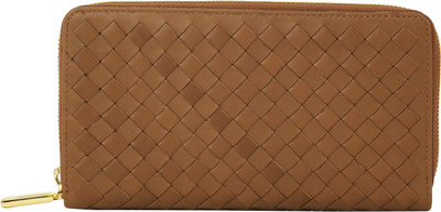 

Eske Women Brown Genuine Leather Wallet(6 Card Slots), Dktan