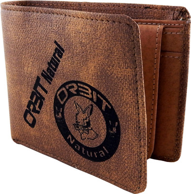 

Orbit Men Khaki Genuine Leather, Fabric Wallet(5 Card Slots), Rust