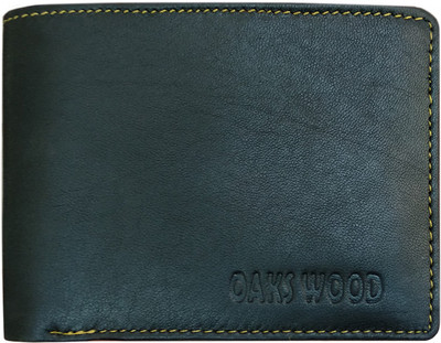 

Oaks Wood Boys Black Genuine Leather Wallet(3 Card Slots)