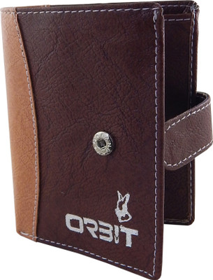 

Orbit Men Brown, Tan Genuine Leather, Fabric Card Holder(12 Card Slots)