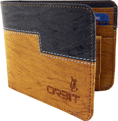 

Orbit Men Tan, Grey Genuine Leather, Fabric Wallet(4 Card Slots), Grey;tan