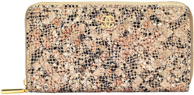 

Eske Women Beige Genuine Leather Wallet(6 Card Slots), Stone