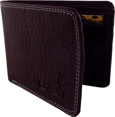 Orbit Men Brown Genuine Leather, Fabric Wallet(5 Card Slots)