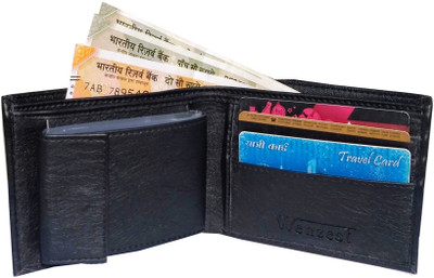 

Wenzest Men Black Artificial Leather Wallet(10 Card Slots)