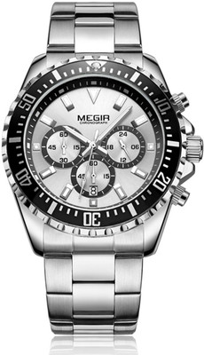 

Megir Gmarks - 2064-WHT-STL sports Watch - For Men