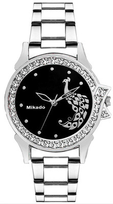 

Mikado Stylish peacock dial Metal chain analog watch for Girls and Women Watch - For Women