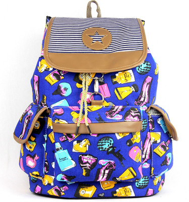

RAMPOSH Canvas Printed Backpack Multicolor 95 Laptop Bag, College Bag 15 L Backpack(Multicolor)
