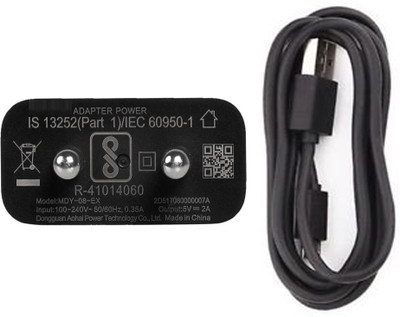 NeroEdge Mi MDY-08-EX 1A Fast Charger With Charge & Sync Usb Cable 2 A Mobile Charger with Detachable Cable(Black, Cable Included)