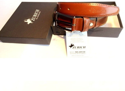 

ZURICH Men Formal Brown Genuine Leather Reversible Belt