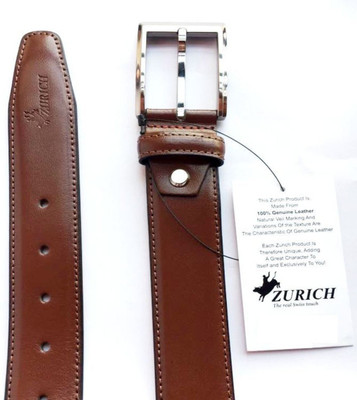 

ZURICH Men Formal Brown Genuine Leather Reversible Belt