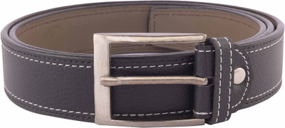 

trapos Men Black Genuine Leather Belt