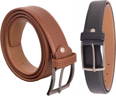 

Trapos Creations Men Casual Black, Tan Genuine Leather Belt