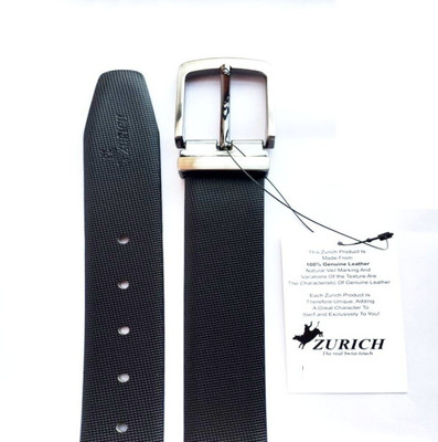

ZURICH Men Formal Black Genuine Leather Reversible Belt, Black/brown